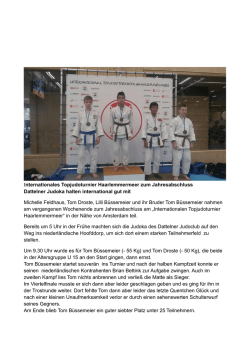 Internationales Topjudoturnier Haarlemmermeer zum