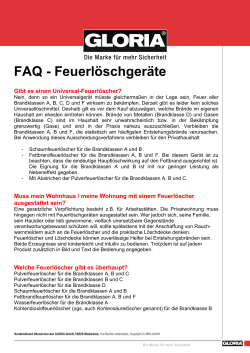 FAQ - Feuerlöschgeräte