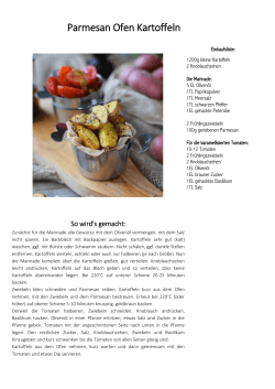 Parmesan Ofen Kartoffeln