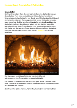 Kaminofen / Grundofen / Pelletofen
