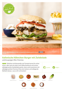 Italienische H&auml;hnchen-Burger mit Zwiebelade und knusprigen Ofen