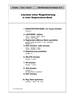 L&ouml;schen einer Registrierung - Tyros