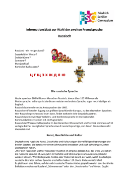 Infoblatt Russisch ab Kl. 6, 7 2016 neu