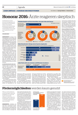 Honorar 2016: &Auml;rzte reagieren skeptisch