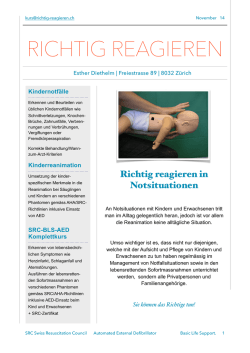 rR Ausschreibung9.11.14 - Richtig Reagieren in Notsituationen bei