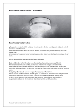 Infos Rauchmelder - Feuerwehr Kaltbrunn