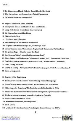 Inhalt 06 Die Elemente der Musik: Melodie, Bass, Akkorde, Rhythmik