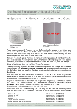Die Sound-Signalgeber UniSignal DS / DT Sprache Melodie Alarm