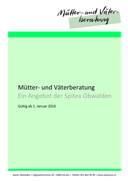 Broschüre Mütter- und Väterberatung