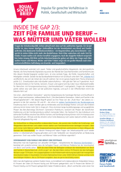 InsIde the Gap 2/3: ZEIT FüR FAMILIE UND BERUF – WAS MüTTER
