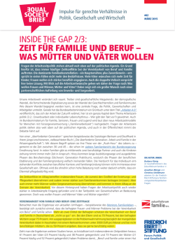 InsIde the Gap 2/3: ZEIT F&uuml;R FAMILIE UND BERUF &ndash; WAS M&uuml;TTER