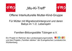 Offene Interkulturelle Mutter-Kind-Gruppe Für Mütter mit