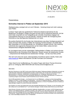 Schnelles Internet in Platten ab September 2015