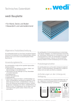 Technisches Datenblatt Bauplatte Standard