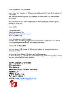 Mit freundlichen Gr&uuml;&szlig;en Elke J&auml;hrling B&uuml;roleiterin SPD