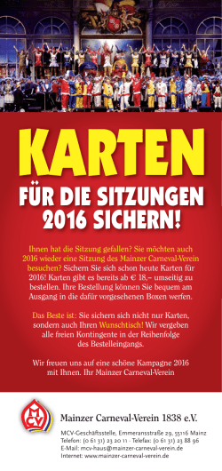 Bestellformular für die Sitzungen der Kampagne 2015/2016
