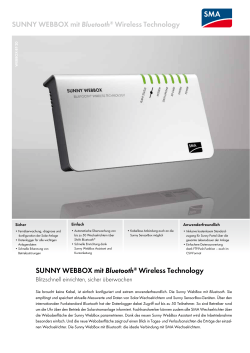 SUNNY WEBBOX mit Bluetooth® Wireless Technology - mp-tec