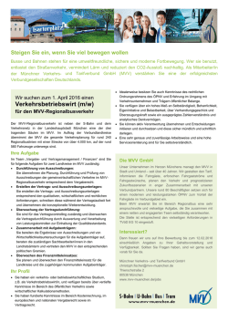 Verkehrsbetriebswirt (m/w)