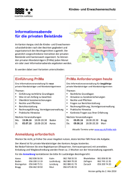 Informationsabende f&uuml;r die privaten Beist&auml;nde