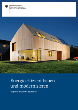 Energieeffizient bauen und modernisieren