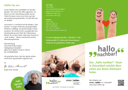 Das „hallo nachbar!“-Team in Düsseldorf möchte Men