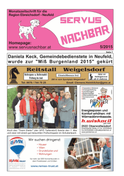 Daniela Keck, Gemeindebedienstete in Neufeld