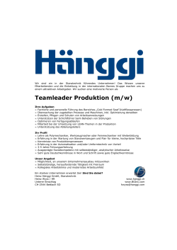 Teamleader Produktion