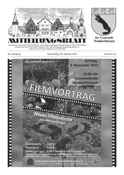 Donnerstag, 29.10.2015 - Gemeinde Walddorfh&auml;slach