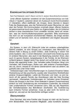 EIGENSCHAFTEN OFFENER SYSTEME