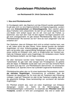Grundwissen Pflichtteilsrecht - wirtschaftsrecht