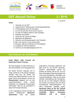 DST Aktuell Online 2015 - Deutsche Schule Toulouse