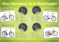 Diese Velos k&ouml;nnen Sie im Herbst kaufen!