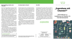 Irgendwas mit Chemie? - Gesellschaft Deutscher Chemiker