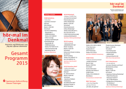 h&ouml;r-mal im Denkmal Gesamt Programm 2015