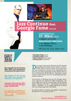 Jazz Continuo feat. Georgie Fame (Slo/Kr/GB) - Brauhaus