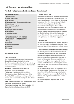 Hof Tangsehl, www.tangsehl.de Modell: Hofgemeinschaft mit fester