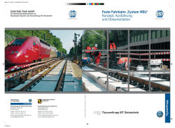 Feste Fahrbahn &sbquo;System NBU` Konzept, Ausf&uuml;hrung und