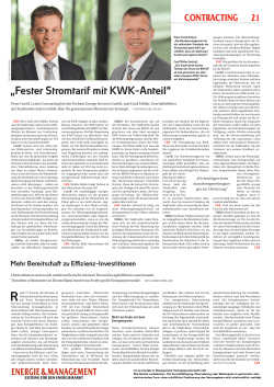Fester Stromtarif mit KWK-Anteil