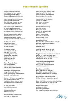 Poesiealbum Spr&uuml;che - alzheimer