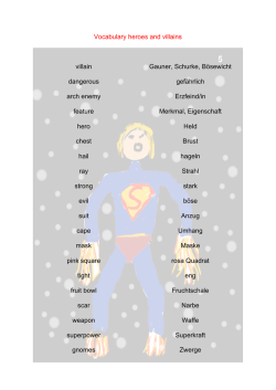 Vocabulary heroes and villains villain Gauner, Schurke, Bösewicht