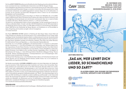„Sag an, wer Lehrt dich Lieder, So SchmeicheLnd und So zart?“
