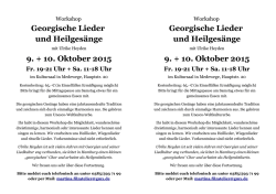 Georgische Lieder und Heilgesänge 9. + 10