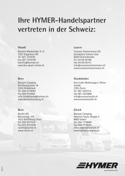 Ihre HYMER-Handelspartner vertreten in der Schweiz:
