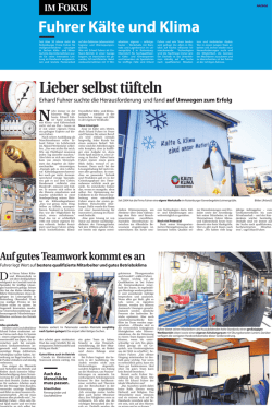 im fokus - K&auml;lte- & Klimatechnik Fuhrer