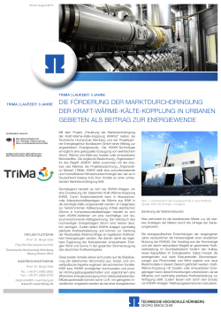 TriMa-Projektdatenblatt - bei TriMa — Trigeneration Market