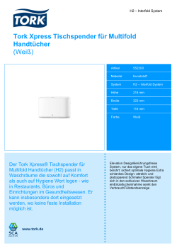 Tork Xpress Tischspender für Multifold Handtücher (Weiß)