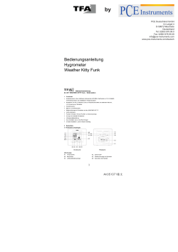 Bedienungsanleitung Hygrometer Weather Kitty