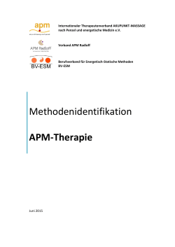 Methodenidentifikation APM-Therapie