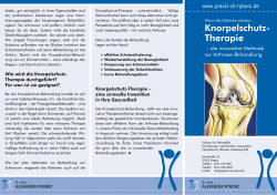 Knorpelschutz- Therapie - Praxis Dr. med. Alexander Ryborz, Siegen