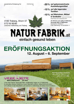 eröffnungsaktion - Naturfabrik Ahorn